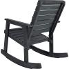 SAFAVIEH Outdoor Collection Alexei Ash Grey Rocking Chair(Dark Slate Gray)