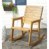 SAFAVIEH Outdoor Collection Alexei Ash Grey Rocking Chair(Teak)