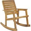SAFAVIEH Outdoor Collection Alexei Ash Grey Rocking Chair(Teak)