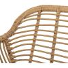 SAFAVIEH Outdoor Collection Alton Light Brown Rattan/White Seat Cushion 3-Piece Patio Lounge Bistro Set with Table (PAT9004A)(Brown / Navy)