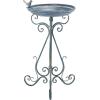 SAFAVIEH Outdoor Collection Ashlan Antique Blue Victorian Scroll Iron Garden Patio Backyard Charming Bird Bath(Mossy Blue)