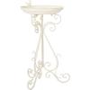SAFAVIEH Outdoor Collection Ashlan Antique Blue Victorian Scroll Iron Garden Patio Backyard Charming Bird Bath(Pearl White)
