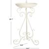 SAFAVIEH Outdoor Collection Ashlan Antique Blue Victorian Scroll Iron Garden Patio Backyard Charming Bird Bath(Pearl White)