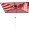 SAFAVIEH Outdoor Collection Athens Red 7 x 10 Ft Rectangular Auto Tilt Crank UV Protected Umbrella(Red)