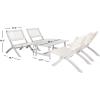 SAFAVIEH Outdoor Collection Blaze Coastal Natural Acacia Wood/Light Brown 5-Piece Coffee Set(Grey/Grey)