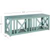 SAFAVIEH Outdoor Collection Branco White and Ash Grey Bench(Beach House Blue)