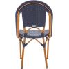 SAFAVIEH Outdoor Collection California Bistro Navy Side Chair Set of 2 (Fully Assembled)(Navy)