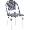 SAFAVIEH Outdoor Collection California Bistro Navy Side Chair Set of 2 (Fully Assembled)(Navy/White /White)