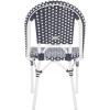 SAFAVIEH Outdoor Collection California Bistro Navy Side Chair Set of 2 (Fully Assembled)(Navy/White /White)