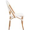 SAFAVIEH Outdoor Collection California Bistro Navy Side Chair Set of 2 (Fully Assembled)(White)