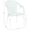 SAFAVIEH Outdoor Collection California Bistro Navy/White 36-inch Seat Height Armchair Set of 2 (Fully Assembled)(Baby Blue/White)