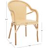 SAFAVIEH Outdoor Collection California Bistro Navy/White 36-inch Seat Height Armchair Set of 2 (Fully Assembled)(Natural)