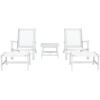 SAFAVIEH Outdoor Collection Chantelle Acacia Wood Woven Rattan 5-Piece Patio Set PAT7076B, Grey/Grey(Grey/Grey)