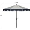 SAFAVIEH Outdoor Collection City Fashion Navy/Ivory Auto Tilt 9 Ft UV Protected Umbrella(Ivory/Navy)