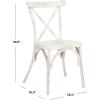 SAFAVIEH Outdoor Collection Elia Distressed White Stackable Chair (Set of 2)