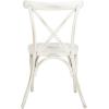 SAFAVIEH Outdoor Collection Elia Distressed White Stackable Chair (Set of 2)