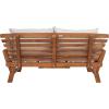 SAFAVIEH Outdoor Collection Emely Natural Acacia Wood/Grey Expandable Loveseat Daybed(Natural/Light Grey)