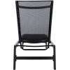 SAFAVIEH Outdoor Collection Fionne Silver/Grey Texline Adjustable Chaise Lounge Chair (PAT9038B)(Black)