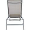 SAFAVIEH Outdoor Collection Fionne Silver/Grey Texline Adjustable Chaise Lounge Chair (PAT9038B)(Silver/Grey)