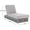 SAFAVIEH Outdoor Collection Gillian Tan Rope/White Cushion Chaise Lounge Chair (PAT7527A)(Grey / Grey)