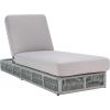 SAFAVIEH Outdoor Collection Gillian Tan Rope/White Cushion Chaise Lounge Chair (PAT7527A)(Grey / Grey)