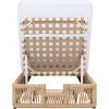SAFAVIEH Outdoor Collection Gillian Tan Rope/White Cushion Chaise Lounge Chair (PAT7527A)(Tan / White)