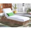 SAFAVIEH Outdoor Collection Gillian Tan Rope/White Cushion Chaise Lounge Chair (PAT7527A)(Tan / White)
