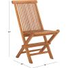 SAFAVIEH Outdoor Collection Holly Natural Solid Wood Teak Folding Chair (Fully Assembled)
