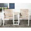 SAFAVIEH Outdoor Collection Jovanna White and Ash Grey Two Seat Bench(White / Oak)