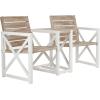 SAFAVIEH Outdoor Collection Jovanna White and Ash Grey Two Seat Bench(White / Oak)