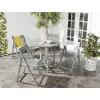 SAFAVIEH Outdoor Collection Kerman Grey Wash 5-Piece Foldable Patio Dining Set (Fully Assembled)(Grey)