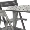 SAFAVIEH Outdoor Collection Kerman Grey Wash 5-Piece Foldable Patio Dining Set (Fully Assembled)(Grey)