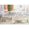 SAFAVIEH Outdoor Collection Kerman Grey Wash 5-Piece Foldable Patio Dining Set (Fully Assembled)(White)