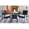 SAFAVIEH Outdoor Collection Laban Natural/White Cushion 3-Piece Bistro Set PAT7718D(Black/White)