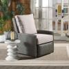SAFAVIEH Outdoor Collection Landon Natural/White Patio Recliner Chair with Cushion(Grey Brown/Light Grey)