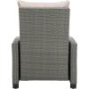 SAFAVIEH Outdoor Collection Landon Natural/White Patio Recliner Chair with Cushion(Grey/Light Grey)