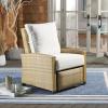 SAFAVIEH Outdoor Collection Landon Natural/White Patio Recliner Chair with Cushion(Natural/White)
