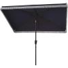 SAFAVIEH Outdoor Collection Milan Yellow 7 x 10 Ft Rectangular Auto Tilt UV Protected Umbrella(Navy/White)