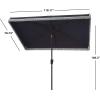 SAFAVIEH Outdoor Collection Milan Yellow 7 x 10 Ft Rectangular Auto Tilt UV Protected Umbrella(Navy/White)