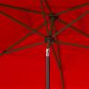 SAFAVIEH Outdoor Collection Milan Yellow 7 x 10 Ft Rectangular Auto Tilt UV Protected Umbrella(Red)