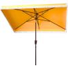 SAFAVIEH Outdoor Collection Milan Yellow 7 x 10 Ft Rectangular Auto Tilt UV Protected Umbrella(Yellow)