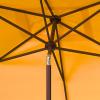 SAFAVIEH Outdoor Collection Milan Yellow 7 x 10 Ft Rectangular Auto Tilt UV Protected Umbrella(Yellow)