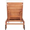 SAFAVIEH Outdoor Collection Newport Natural/ Beige Cushion Built-in Side Table Adjustable Chaise Lounge Chair(Natural / Beige)