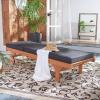 SAFAVIEH Outdoor Collection Newport Natural/ Beige Cushion Built-in Side Table Adjustable Chaise Lounge Chair(Natural / Black)