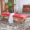 SAFAVIEH Outdoor Collection Newport Natural/ Beige Cushion Built-in Side Table Adjustable Chaise Lounge Chair(Natural / Red)