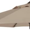 SAFAVIEH Outdoor Collection Ortega Auto Tilt Crank Umbrella(Beige)