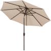 SAFAVIEH Outdoor Collection Ortega Auto Tilt Crank Umbrella(Beige)
