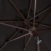 SAFAVIEH Outdoor Collection Ortega Auto Tilt Crank Umbrella(Black)