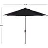 SAFAVIEH Outdoor Collection Ortega Auto Tilt Crank Umbrella(Black)
