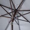 SAFAVIEH Outdoor Collection Ortega Auto Tilt Crank Umbrella(Gray)